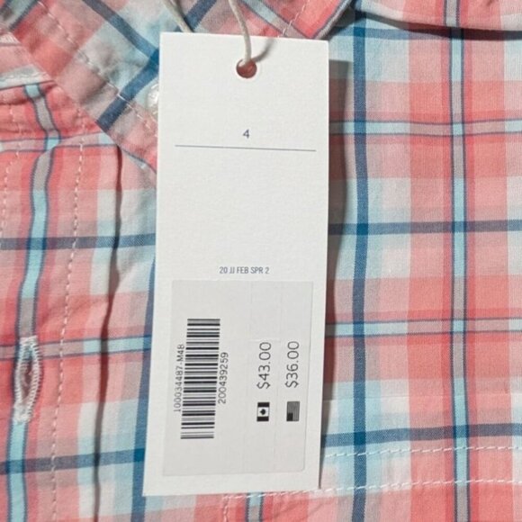 Janie and Jack Plaid Shirt Button Down Boys 4 100% Cotton Preppy Windowpane - Picture 4 of 9